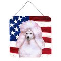 Micasa White Standard Poodle Patriotic Wall or Door Hanging Prints MI232207